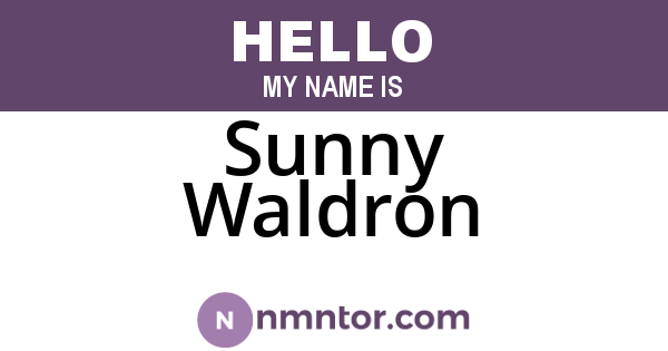 Sunny Waldron