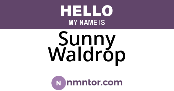 Sunny Waldrop