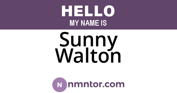 Sunny Walton