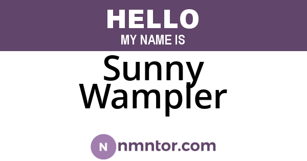 Sunny Wampler