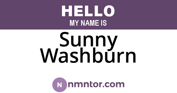 Sunny Washburn