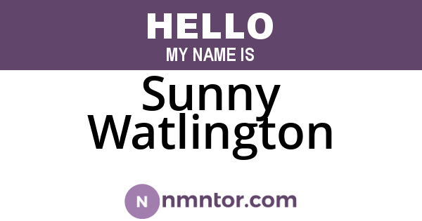 Sunny Watlington