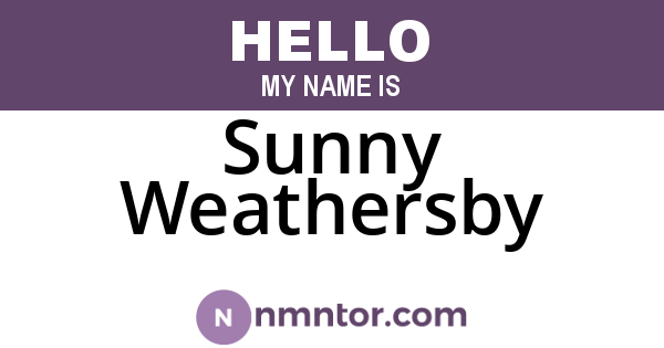 Sunny Weathersby