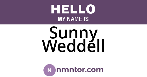 Sunny Weddell
