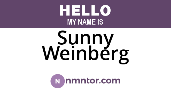 Sunny Weinberg