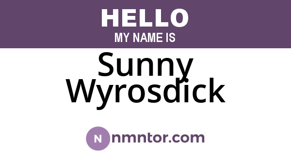 Sunny Wyrosdick
