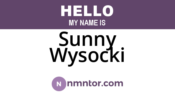 Sunny Wysocki