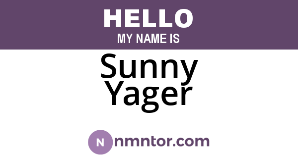 Sunny Yager