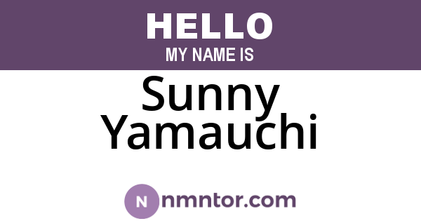 Sunny Yamauchi