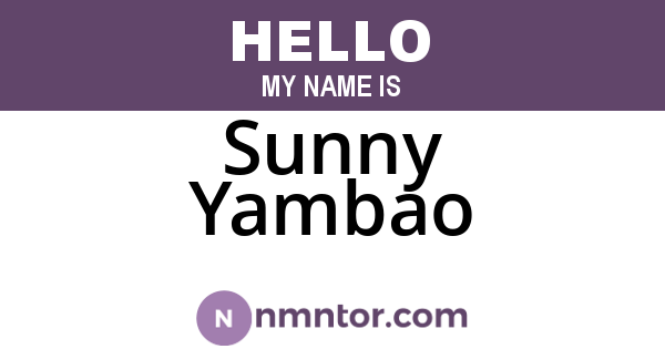 Sunny Yambao