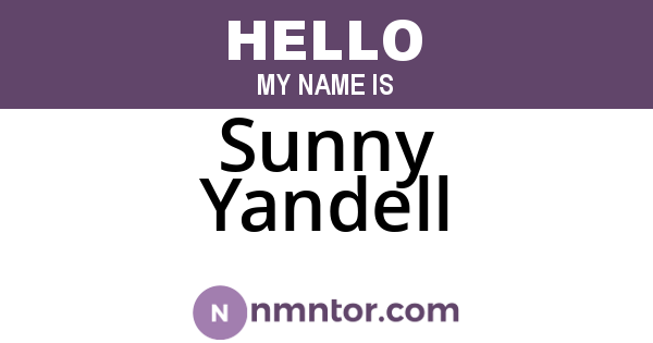 Sunny Yandell
