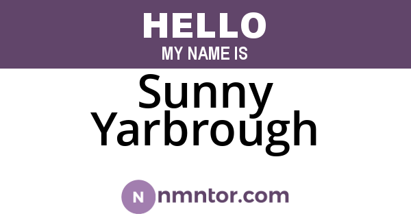 Sunny Yarbrough