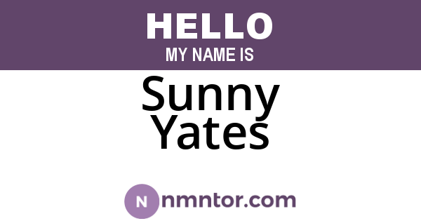 Sunny Yates