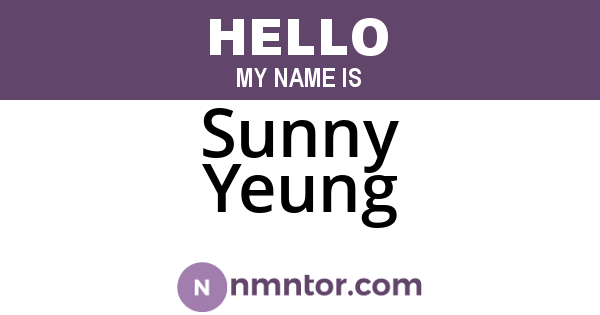 Sunny Yeung