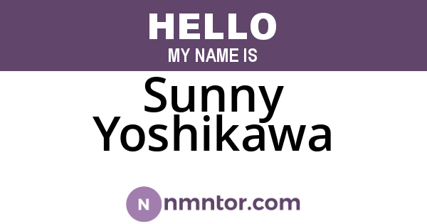 Sunny Yoshikawa