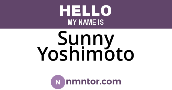 Sunny Yoshimoto
