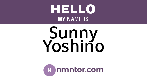 Sunny Yoshino