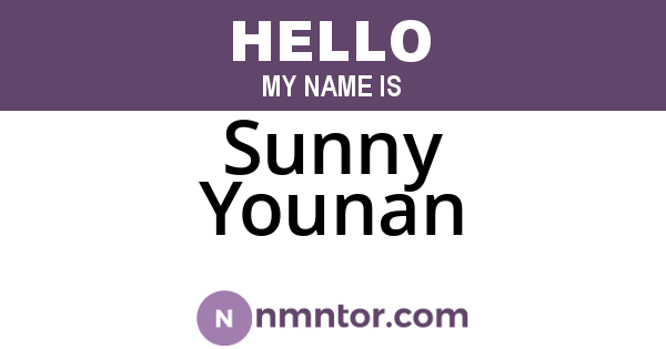 Sunny Younan
