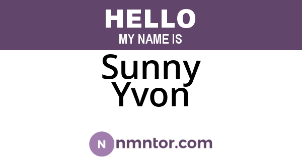 Sunny Yvon