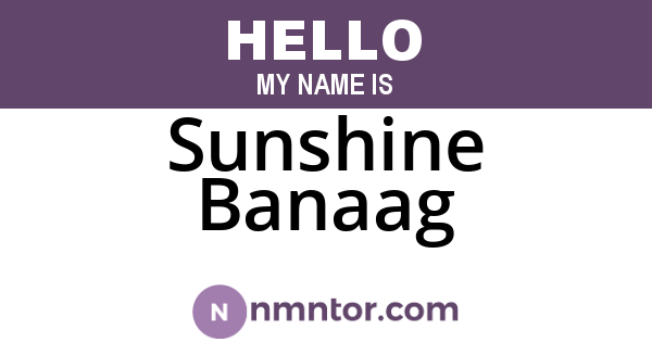 Sunshine Banaag