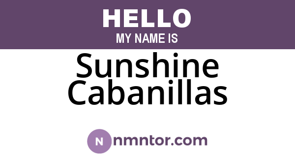 Sunshine Cabanillas
