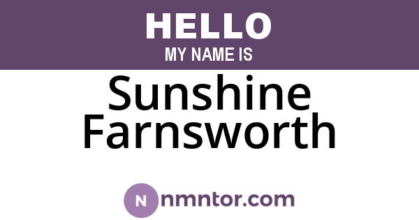 Sunshine Farnsworth