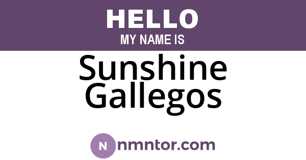 Sunshine Gallegos