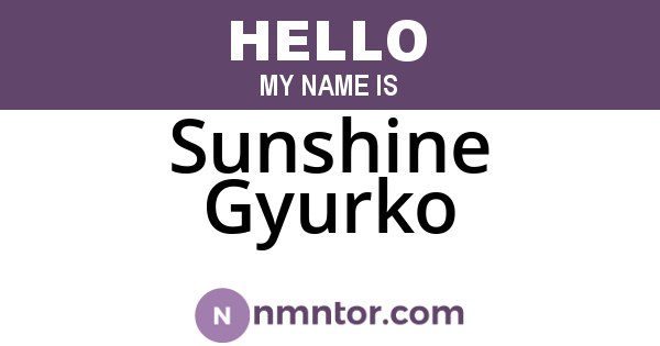 Sunshine Gyurko