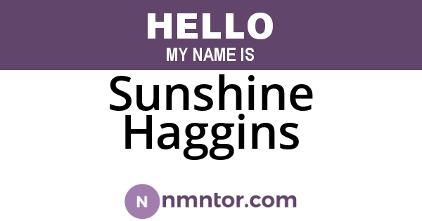 Sunshine Haggins