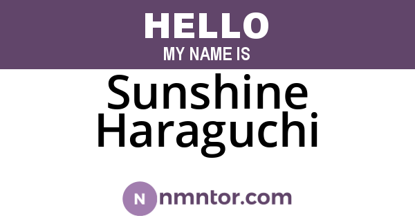Sunshine Haraguchi