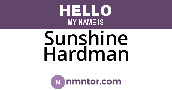 Sunshine Hardman