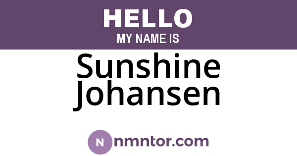 Sunshine Johansen