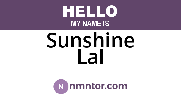 Sunshine Lal