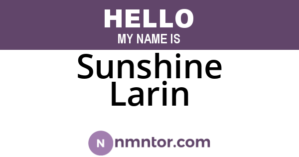 Sunshine Larin