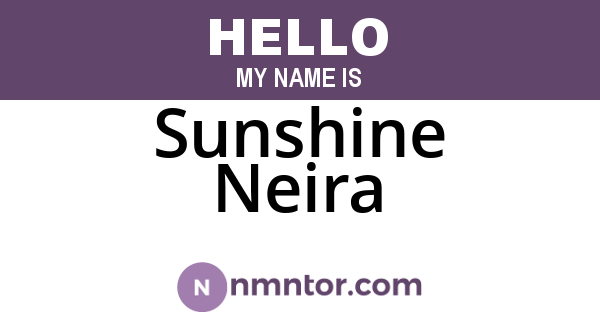 Sunshine Neira