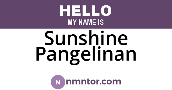 Sunshine Pangelinan