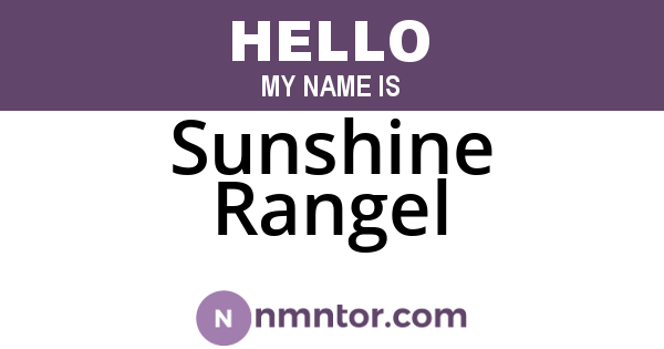 Sunshine Rangel
