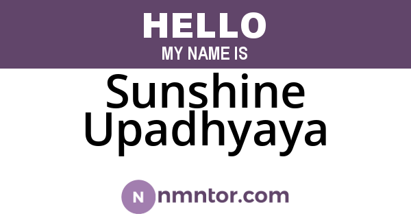 Sunshine Upadhyaya