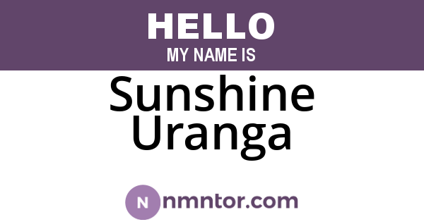 Sunshine Uranga