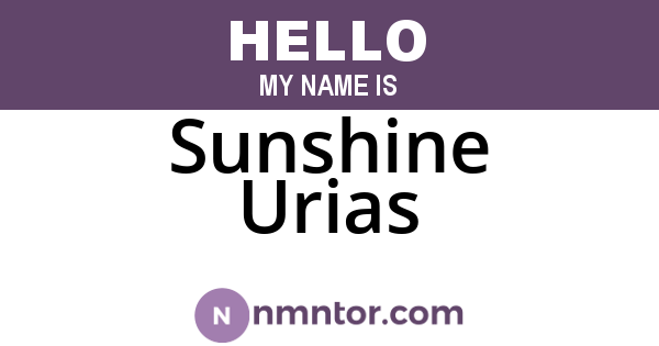 Sunshine Urias