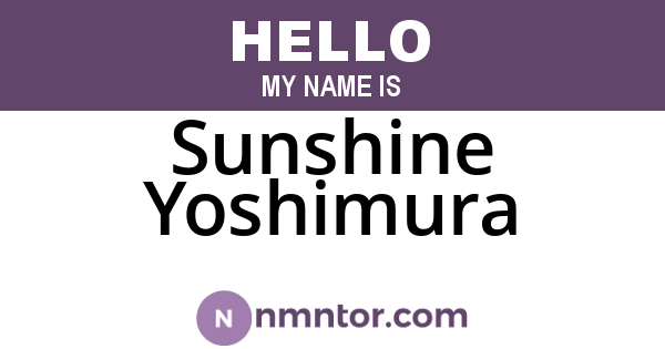 Sunshine Yoshimura