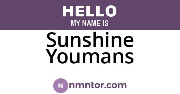 Sunshine Youmans