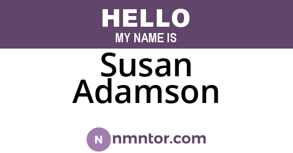 Susan Adamson