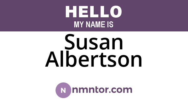 Susan Albertson