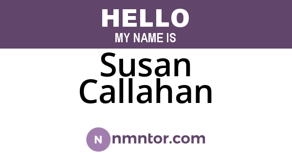 Susan Callahan