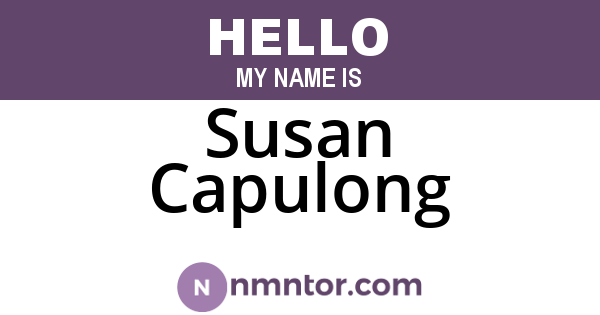 Susan Capulong