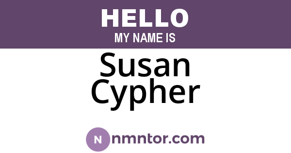 Susan Cypher