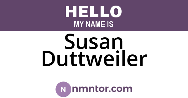 Susan Duttweiler