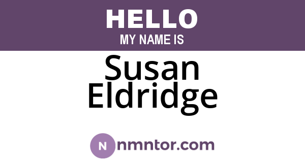 Susan Eldridge