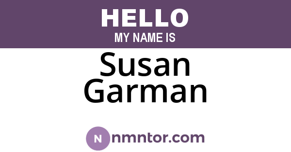 Susan Garman